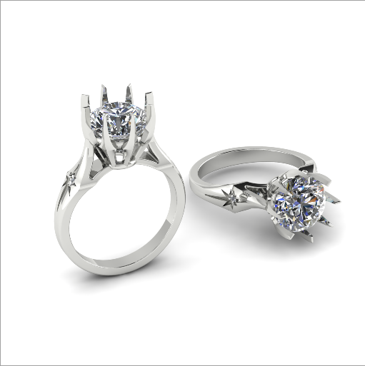 217 Beautiful ring Modelo de impresión 3D .c4d .max .obj .3ds .fbx .stl .blend 