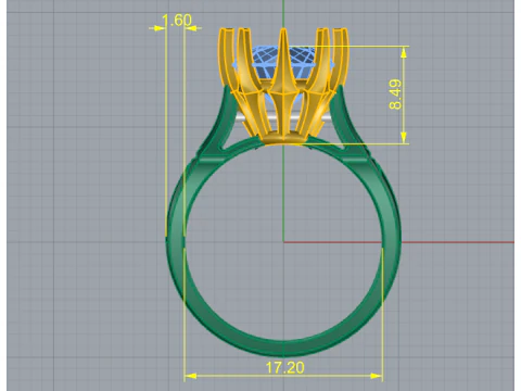 217 Beautiful ring 3D Print Model