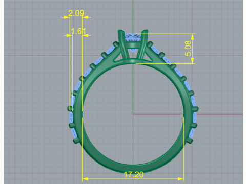 218 Ring for women Model do druku 3D