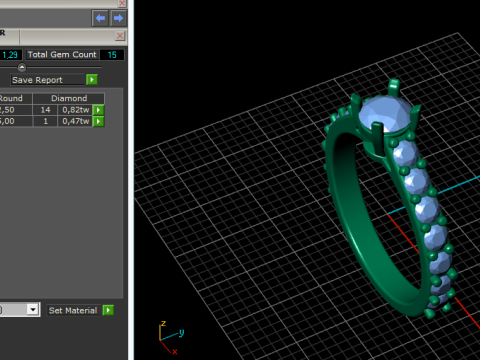 218 Ring for women Model do druku 3D