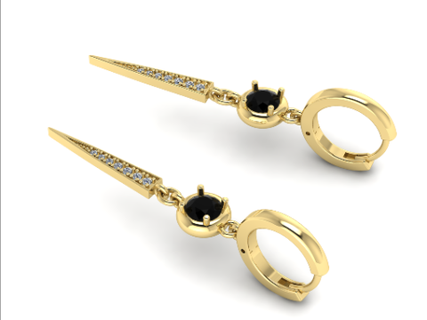 219 Earrings 3D Print Model