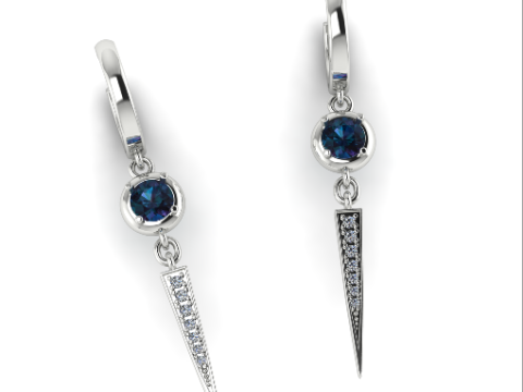 219 Earrings 3D Print Model