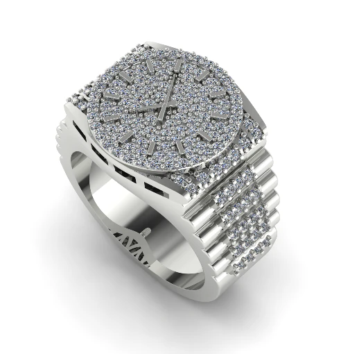 220 Ring in the form of a Roleix watch 3D Print Model .c4d .max .obj .3ds .fbx .stl .blend 