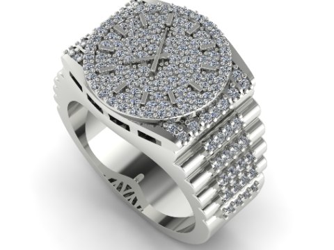 220 Ring in the form of a Roleix watch 3D 打印模型