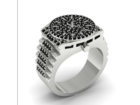 220 Ring in the form of a Roleix watch Modèles 3D en vedette