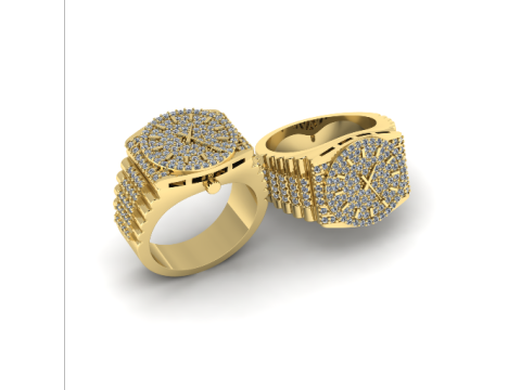 220 Ring in the form of a Roleix watch Modèles 3D en vedette