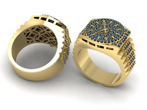 220 Ring in the form of a Roleix watch Modèles 3D en vedette