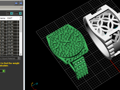 220 Ring in the form of a Roleix watch Modèles 3D en vedette