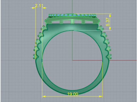 220 Ring in the form of a Roleix watch Modèles 3D en vedette