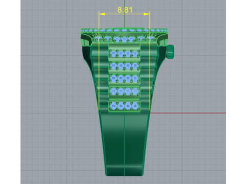 220 Ring in the form of a Roleix watch Modèles 3D en vedette