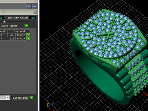 220 Ring in the form of a Roleix watch 3D Print Model