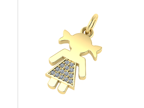222 Pendant girl 3D-printmodel
