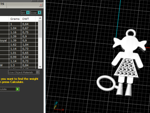 222 Pendant girl 3D-printmodel