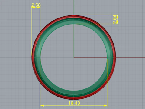 224 Wedding ring 3D Print Model