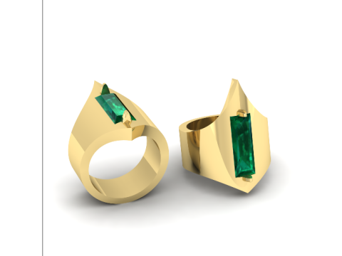 225 Female ring Model Cetak 3D
