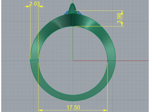 225 Female ring 3D Print Model