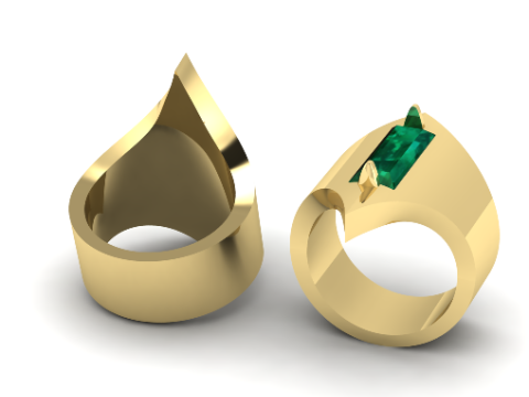 225 Female ring Model Cetak 3D