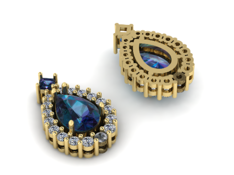 226 Earrings 3D Print Model