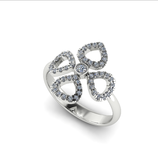 229 Ring with hearts padani 3D Print Model .c4d .max .obj .3ds .fbx .stl .blend 