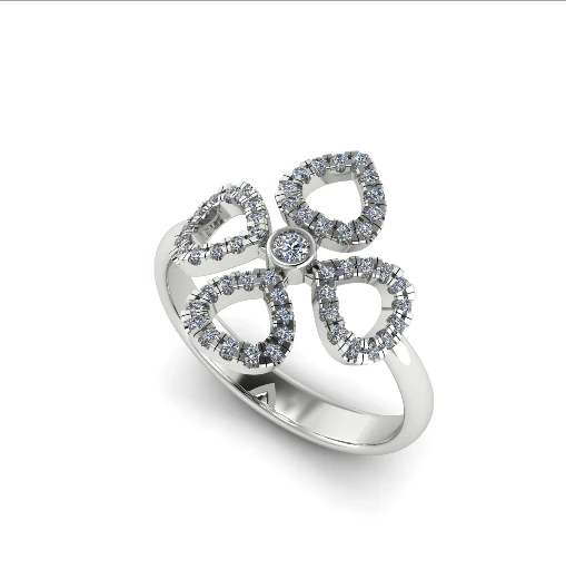 229 Ring with hearts padani 3D Print Model .c4d .max .obj .3ds .fbx .stl .blend