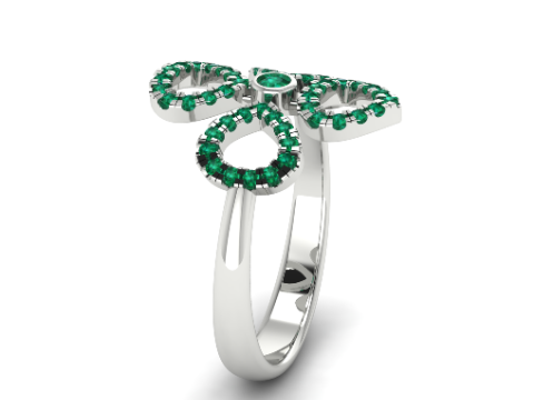 229 Ring with hearts padani 3D Print Model