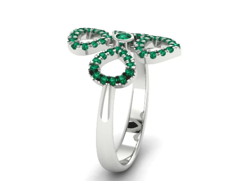 229 Ring with hearts padani 3D Print Model