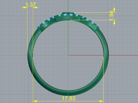 229 Ring with hearts padani 3D Print Model