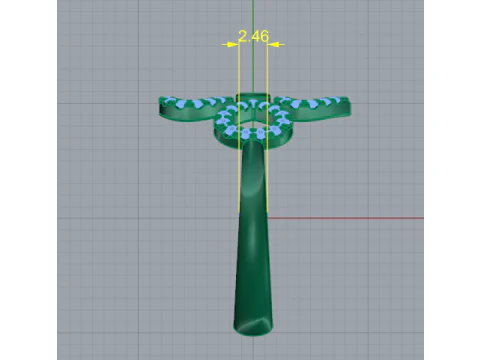229 Ring with hearts padani 3D Print Model