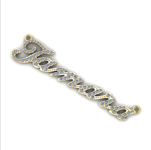 231 Pendant with the inscription Tamara 3D 프린트 모델 .c4d .max .obj .3ds .fbx .stl .blend 