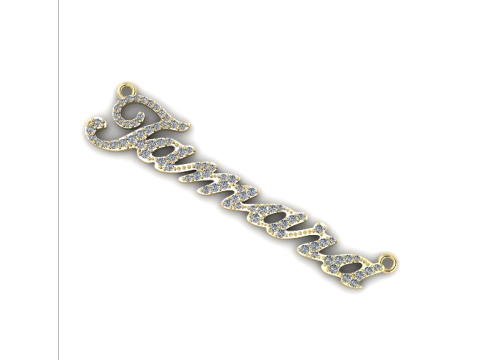 231 Pendant with the inscription Tamara 3D Print Model