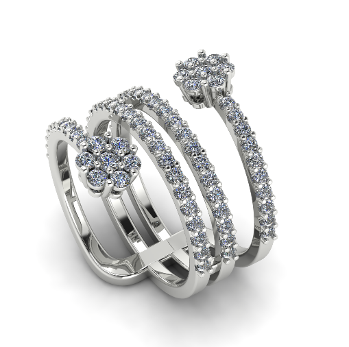 232 Unusual ring for women Modèles 3D en vedette .c4d .max .obj .3ds .fbx .stl .blend
