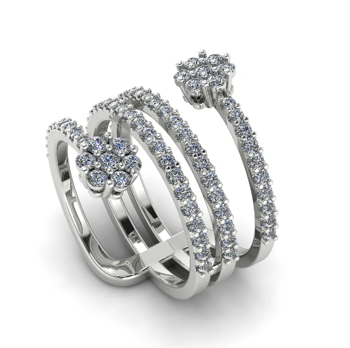 232 Unusual ring for women 3D Print Model .c4d .max .obj .3ds .fbx .stl .blend 