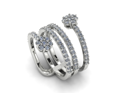 232 Unusual ring for women 3D Print Model