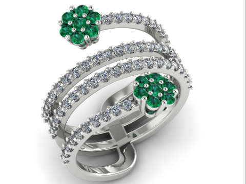 232 Unusual ring for women Modèles 3D en vedette