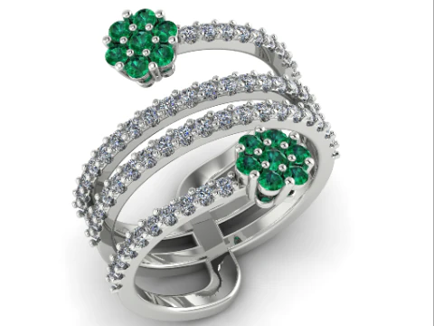232 Unusual ring for women 3D Print Model