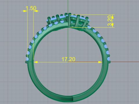 232 Unusual ring for women Modèles 3D en vedette