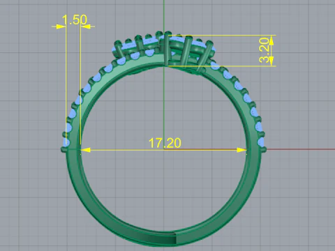 232 Unusual ring for women 3D Print Model