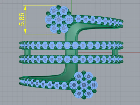 232 Unusual ring for women 3D Print Model