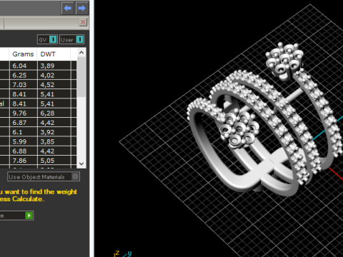 232 Unusual ring for women Modèles 3D en vedette
