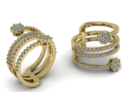 232 Unusual ring for women 3D Print Model