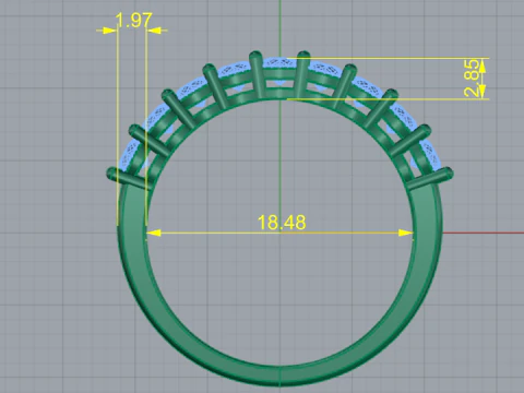 235 Wedding ring 3D Print Model