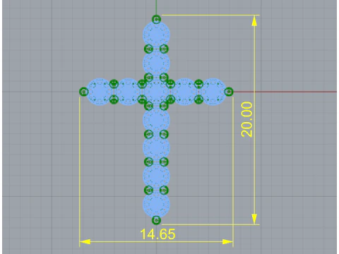 236 Pendant cross 3D Print Model