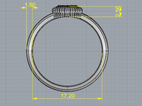 242 Ring for women Modèles 3D en vedette
