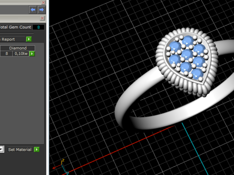 242 Ring for women Modèles 3D en vedette