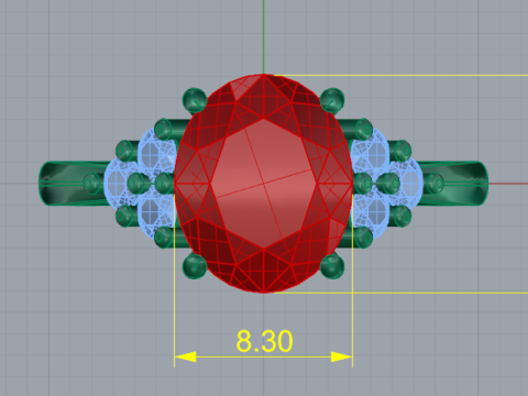 244 Ring for women 3D Print Model
