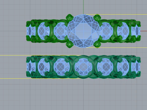 245 Set of rings for women 3D Print Model