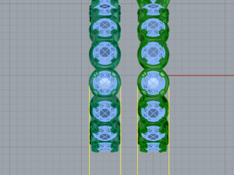 245 Set of rings for women 3D Print Model