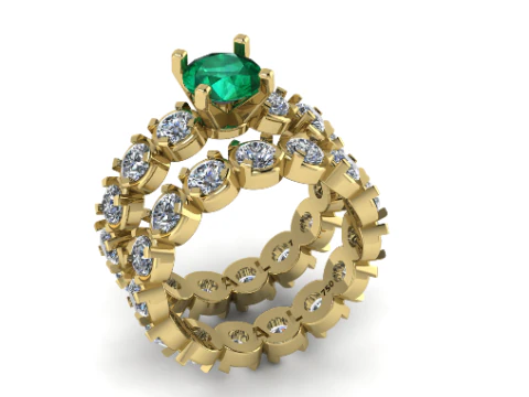 245 Set of rings for women 3D Print Model