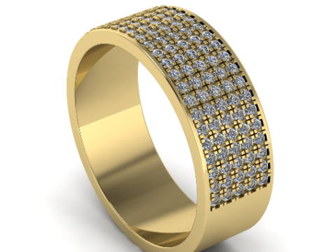 247 Mens wedding ring Modelo de Impressão 3D
