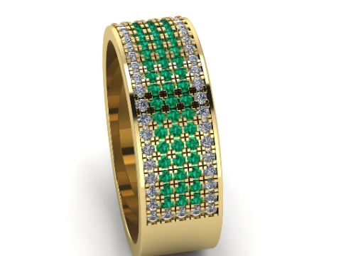 247 Mens wedding ring Modelo de Impressão 3D